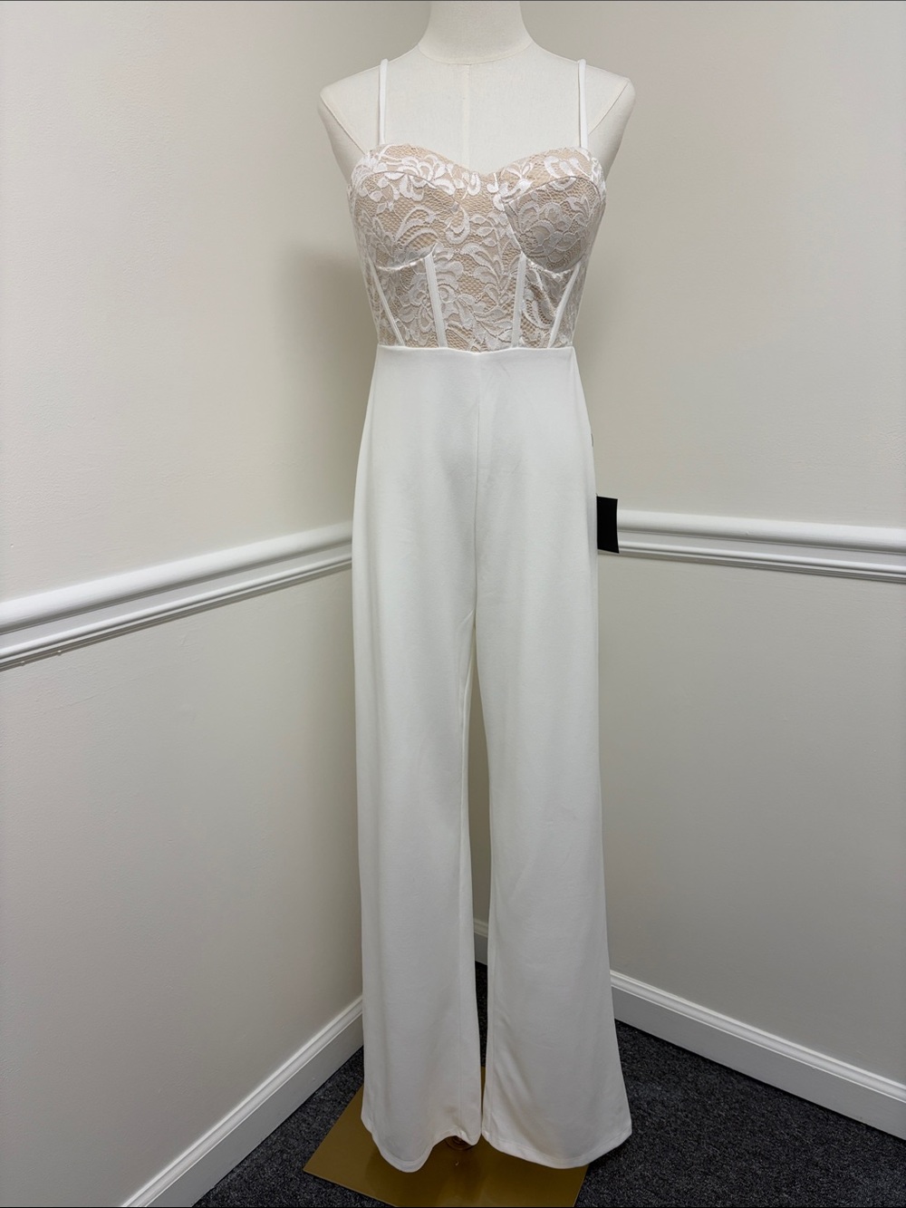 Lulus White Lace Wide-Leg Jumpsuit
